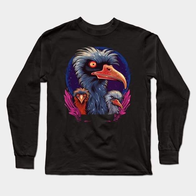 Ostrich Fathers Day Long Sleeve T-Shirt by JH Mart